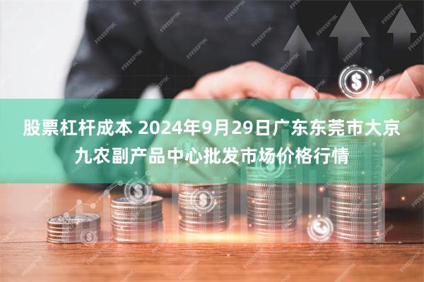 股票杠杆成本 2024年9月29日广东东莞市大京九农副产品中心批发市场价格行情