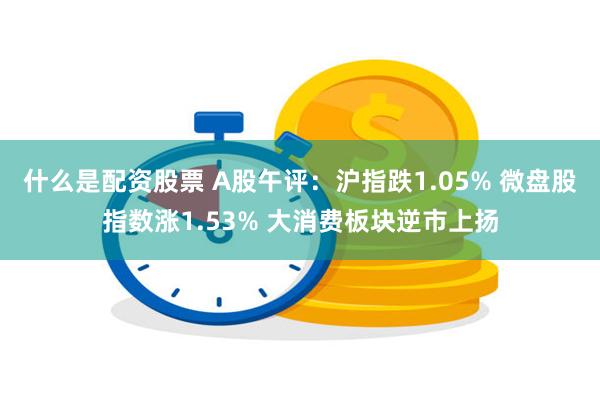 什么是配资股票 A股午评：沪指跌1.05% 微盘股指数涨1.53% 大消费板块逆市上扬