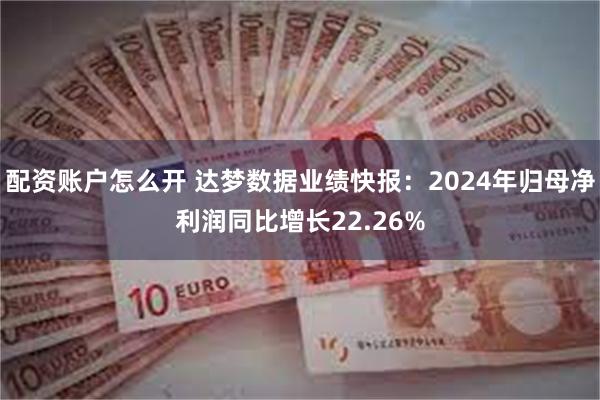 配资账户怎么开 达梦数据业绩快报：2024年归母净利润同比增长22.26%